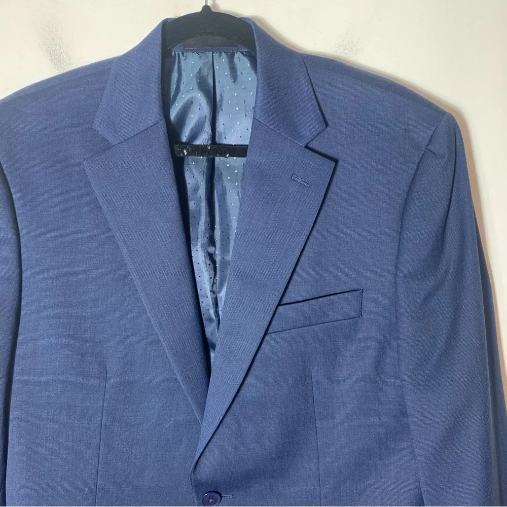 Michael Strahan Navy Blue 40R Sports Coat Blazer 2 Button Single Breasted